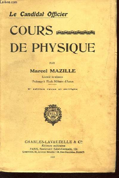 COURS DE PHYSIQUE / 2e EDITION.