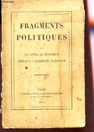 FRAGMENTS POLITIQUES / 2e EDITION.