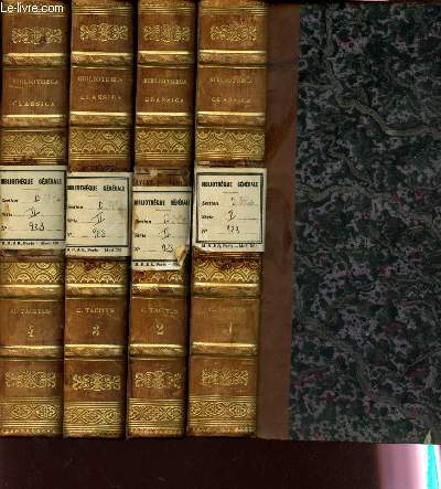 CAIUS CORNELIUS TACITUS, QUALEM OMNI PARTE ILLUSTRATUM - Qualem Omni Parte Illustratum Postremo. Publicavit Jer. Jac. Oberlin Cui Postumas Ejusdem Annotationes et Selecta Variorum Additamenta Subjunxit Jos. Naudet / EN 4 VOLUMES : DU TOME 1 AU TOME 4.