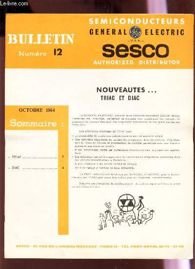 BULLETIN N12 - Octobre 12 / TRIAC / DIAC.