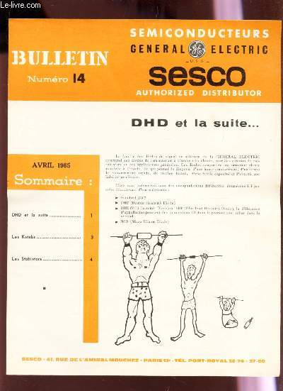 BULLETIN N14 - avril 1965 / DHD et la suite / Les Kotabs / les Stabistors.
