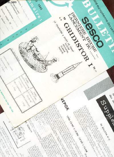 BULLETIN N41 - octobre 1965 / Gridostor I - Dispositifs pour hyperfrequences - Microelectronique - Cicrcuits intgrs SC + SUPPLEMENT TECHNIQUE .PLANEPOX