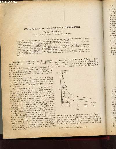 JOURNAL DE PHYSIQUE / OUVRAGE DU BLANC AU VIOLET PAR VISION STROBOSCOPIQUE (EXTRAIT).