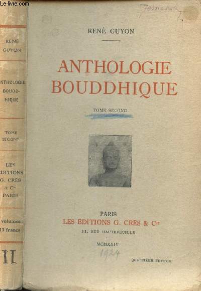 ANTHOLOGIE BOUDDHIQUE - TOME SECOND