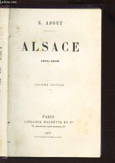ALSACE - 1871-1872 / 6e EDITION
