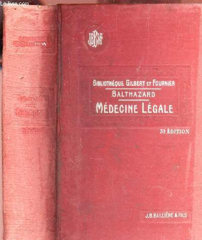 MEDECINE LEGALE / TROISIEME EDITION