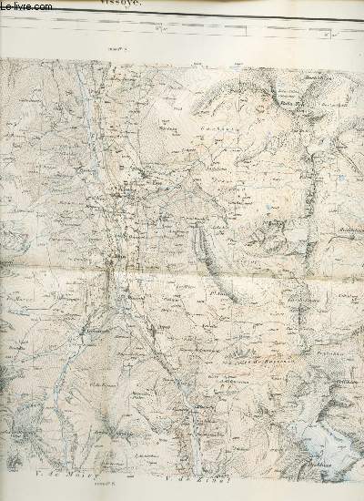 TOPOGRAPHISCHER ATLAS DER SCHWEIZ / BLATT Nr 487 - VISSOYE - Section XVII,16 - Feuille 487 / 1 carte depliante couleur de dimension 42 cm X 33.5 Cm environ / Echelle 1 : 50.000