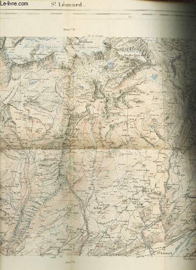 TOPOGRAPHISCHER ATLAS DER SCHWEIZ / BLATT Nr 481 - ST LEONARD / Section 11, B1, XVII - 1 CARTE DEPLIANTE EN COULEUR de dimension 42 Cm X 33,5 Cm environ / ECHELLE 1: 50.000