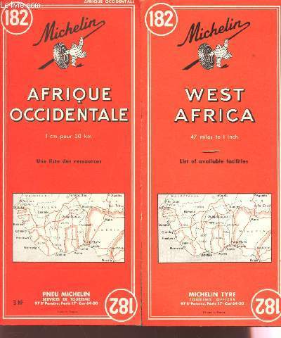 UNE CARTE DEPLIANTE EN COULEURS - AFRIQUE OCCIDENTALE / N182