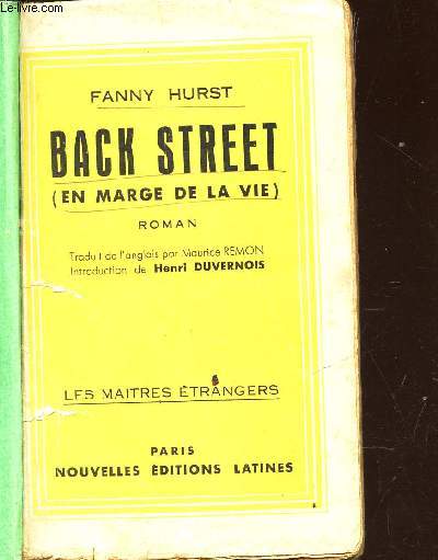 BACK STREET - (EN MARGE DE LA VIE) / 