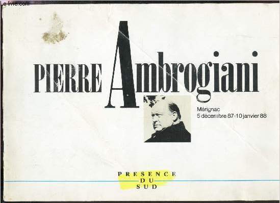 PIERRE AMBROGIANI - MERIGNAC - 5 DECEMBRE 87 - 10 JANVIER 88