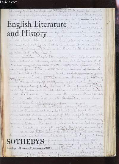 ENGLISH LITERATURE AND HISTORY - LONDON 24 FEBRUARY 2000