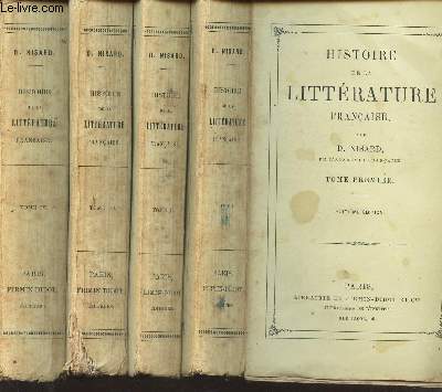HISTOIRE DE LA LITTERATURE - EN 4 VOLUMES / TOMES 1 + 2 + 3 + 4 / 8e EDITION.