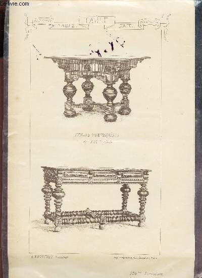 150e LIVRAISON / Tables portugaises du XVIe siecle - Table coin feu et table de travail -