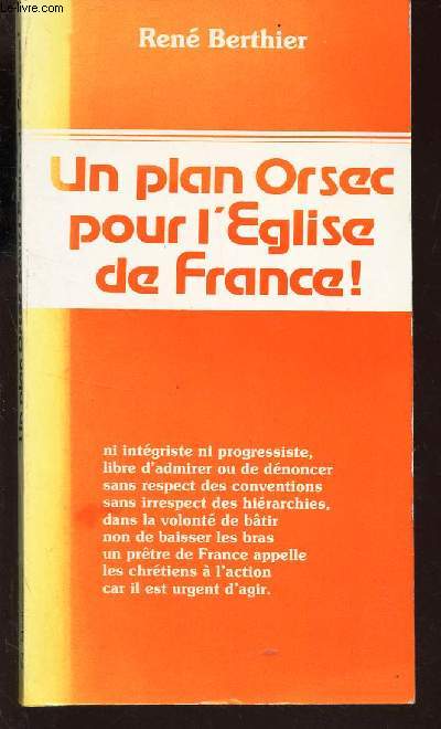 UN PLAN ORSEC POUR L'EGLISE DE FRANCE!