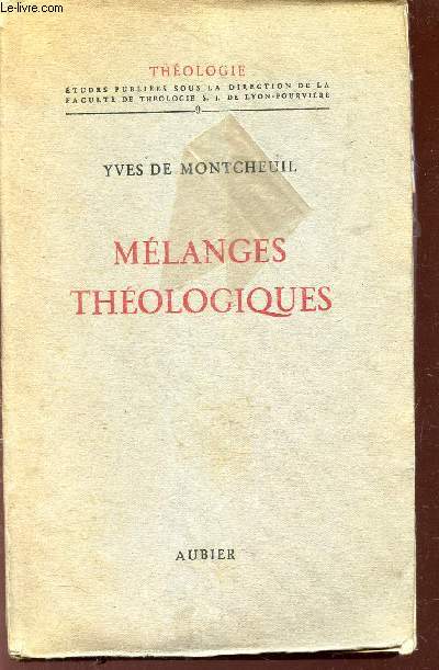 MELANGES THEOLOGIES