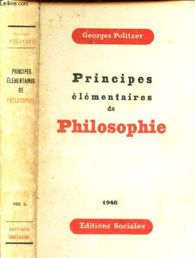 PRINCIPES ELEMENTAIRES DE PHILOSOPHIE