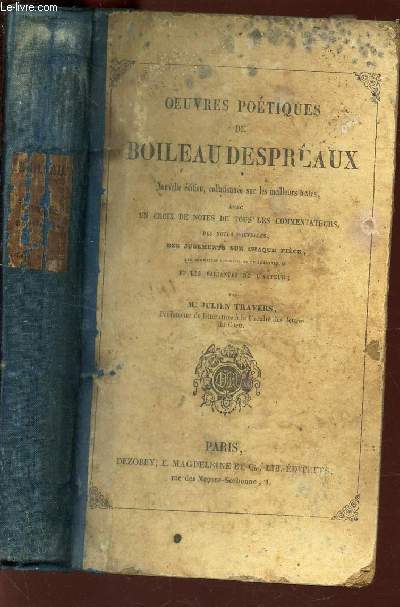 OEUVRES POETIQUES DE BOILEAU DESPREAUX -