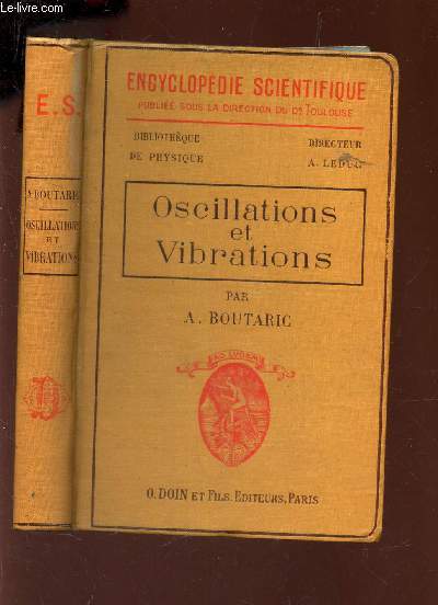 OSCILLATIONS ET VIBRATIONS / ECNCYLOPEDIE SCIENTIFIQUE.