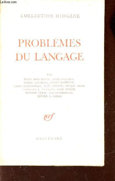 PROBLEMES DE LANGAGE / COLLECTION DIOGENE.