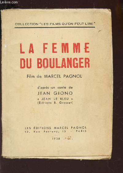 LA FEMME DU BOULANGER - FILM DE MARCEL PAGNOL / COLLECTION 