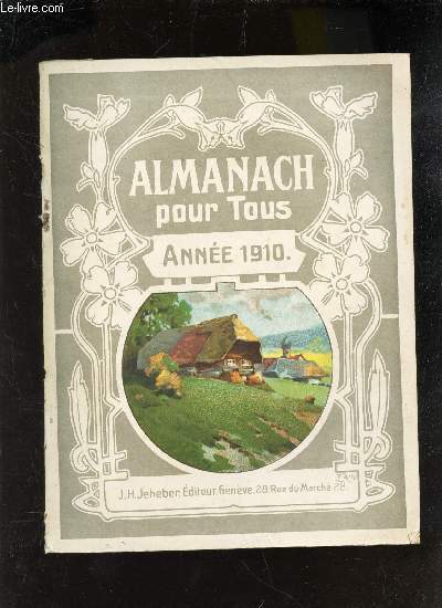 ALMANACH POUR TOUS - ANNEE 1910.