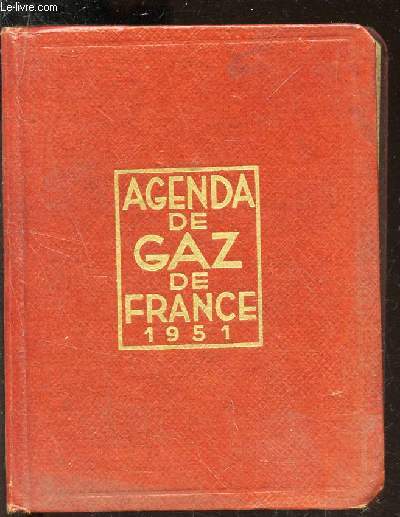 AGENDA DE GAZ DE FRANCE - 1951.