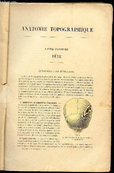ANATOMIE TOPOGRAPHIQUE - LIVRE PREMIER
