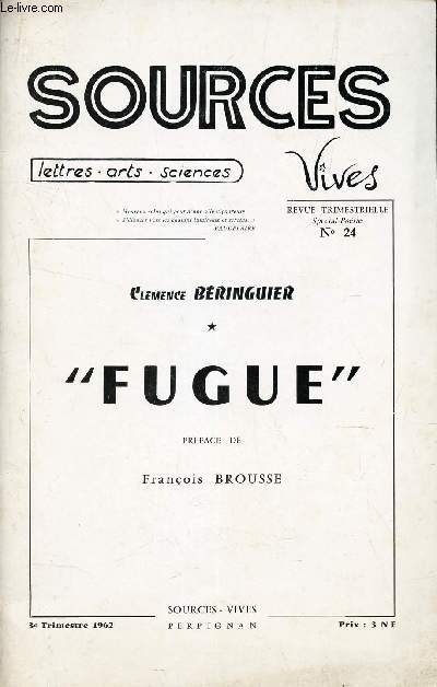 FUGUE -REVUE TRIMESTRIELLE SPECIAL-POESIE N24