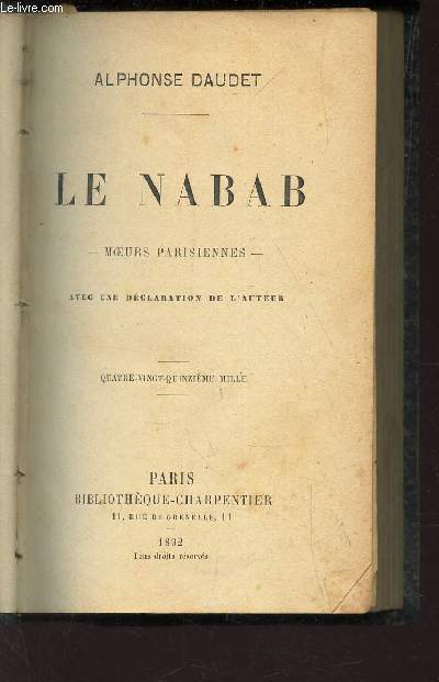 LE NABAB - MOEURS PARISIENNES