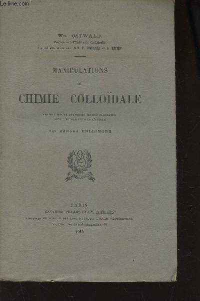 MANIPULATIONS DE CHIMIE COLLODALE