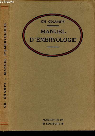 MANUEL D'EMBRYOLOGIE