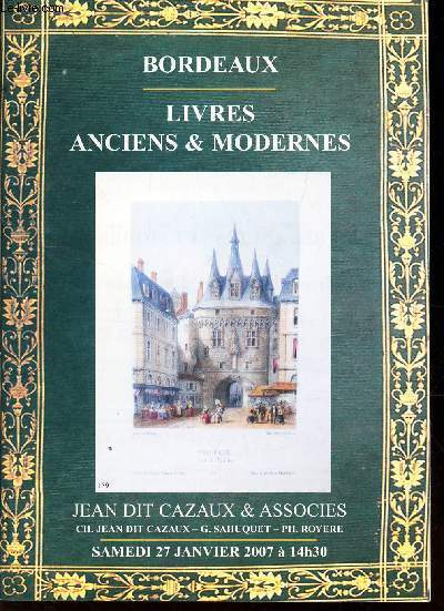 Catalogue de ventes aux encheres - LIVRES ANCIENS ET MODERNES et l'entiere bibliotheque d'un chateau breton et  divers - 27 JANVIER 2007 /