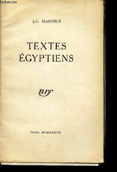 TEXTES EGYPTIENS