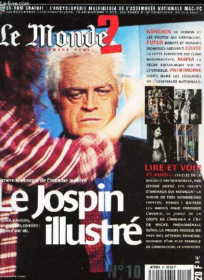 LE MONDE 2 - septembre 2001 / LE JOSPIN ILLUSTRE / ... livr avec le DC-Rom.
