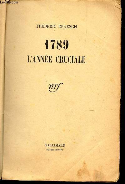 1789 L'ANNEE CIRCULAIRE