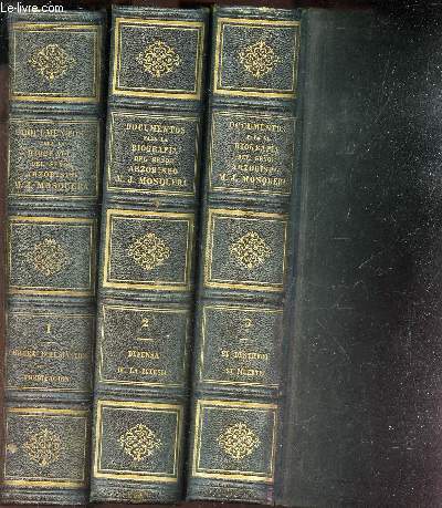 DOCUMENTOS PARA LA BIOGRAFIA E HISTORIA DEL EPISCOPADO - EN 3 VOLUMES - TOMES 1 + 2 + 3.