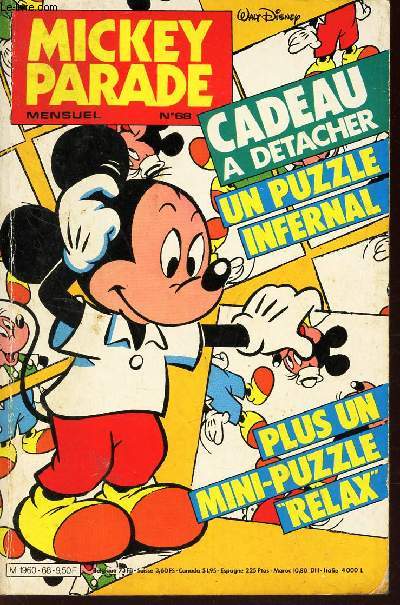 MICKEY PARADE - N68 / Un jour au far west : Donald et l'or de Pepitt City - Donald et la belle du saloon / Donald est dans la course / Mickey et l'etrange pouvoir / etc..