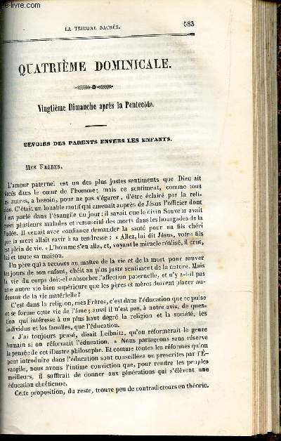 4e dominicale : Devoirs des parents envers les enfants / Dominicale pour le 19e dimanche apres la Pentecote / Dsicours de Mgr l'archeveque de Bordeaux.