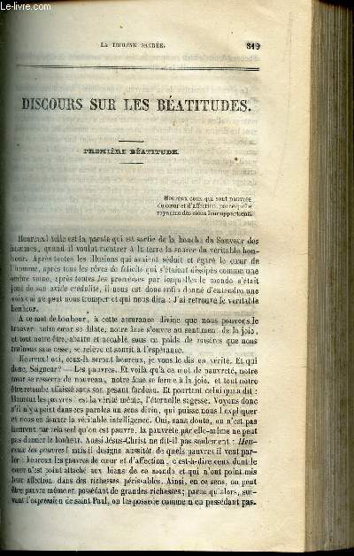 DUSCOURS SUR LES BEATITUDES - : PREMIERE BEATITUDE.