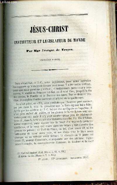 JEsus-Christ, instituteur et legislateur du monde - 3e partie.