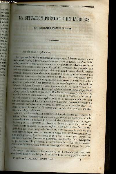 La situation presente de l'Eglise / Allocution de Mgr l'eveque de Beauvais Noyon et Senlis / Eloge funebre de Mgr George / Oraison funebre de Mgr Denis-Auguste Affre / Discours pour la fete de la Chaire de St Pierre a rome : la divinit de l'eglise /Prone