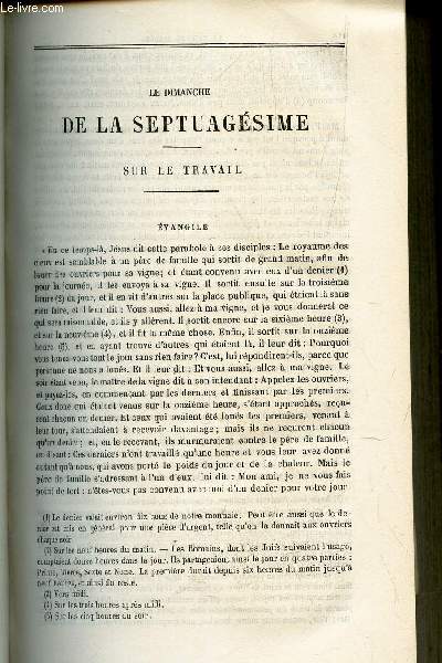 LE DIMANCHE DE LA SEPTUAGESIME : SUR LE TRAVAIL.