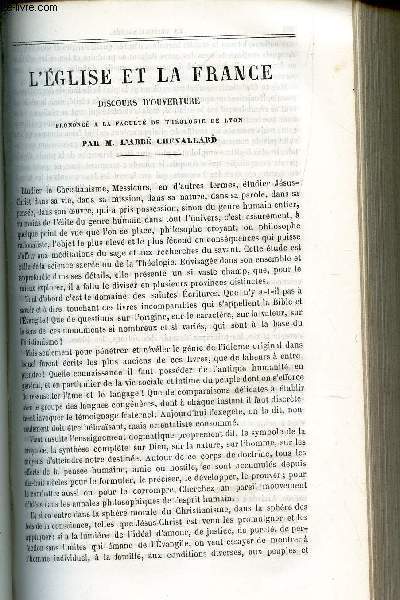 L'eglise et la France - discours d'ouverture / Ceux qui croient et ne pratiquent pas - lettre pastorale de Mgr l'eveque de St-Brieuc et Trguier pour le careme de 1863 / GRANDEURS DE MARIE / LA VIERGE MERE DES HOMMES.