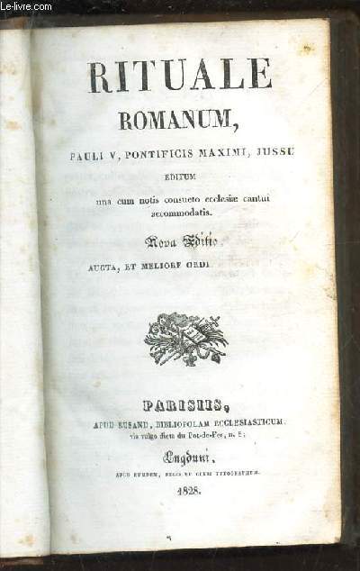 RITUALE ROMANUM, PAULI V, PONTIFICIS MAXIMI, JUSSU EDITUM / NOVA EDITIO. - CO... - Bild 1 von 1