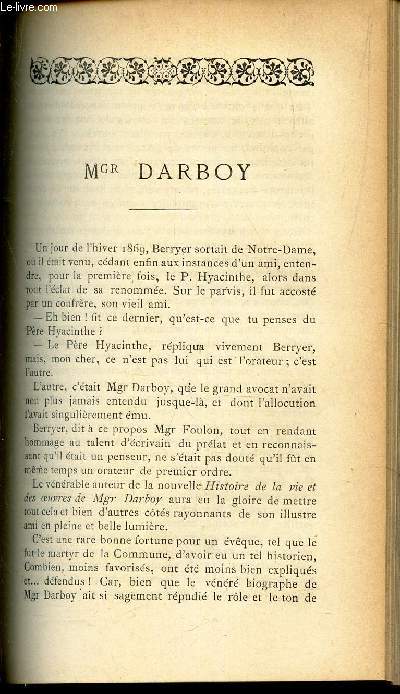 Mgr Darboy / Revue scientifique : L'archologie prhistorique en Belgique / Chronique : election de la Seine ... / Mlanges : Les rformes urgentes - pour redevenir en peuple colonisateur / Bibliographie : Documents sur l'histoire ecclesiastique ...