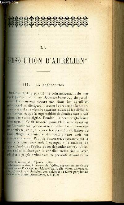 LA PERSECUTION D'AURELIEN - III : La persecution.