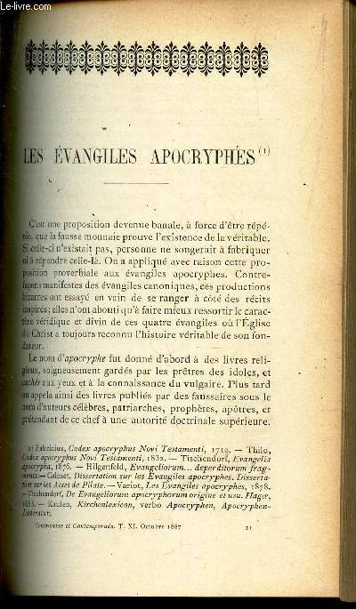 LES EVANGILES APOCRYPHES / LES CHRETIENS sous les succesuers d'Aurelien (276-284) (suite et fin) - II et III.
