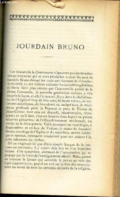 Jourdain Bruno / La monarchie de Juillet et son historien /Louis Veuillot - Notes et souvenirs d'un collaborateur (suite) (Chap VIII ).