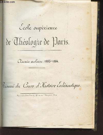 RESUME DU COURS D'HISTOIRE ECCLESIASTIQUE / La Reforme protestante a la Reforme Catholique au XVIe siecle.